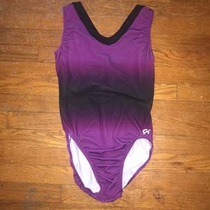 Purple rain gymnastics leotard